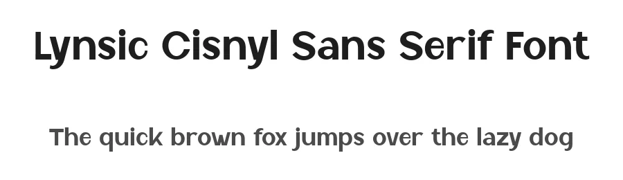 Lynsic Cisnyl Sans Serif Font by Rometheme Studio — Sans Serif Font