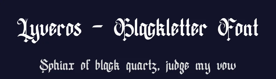 Lyveros – Blackletter Font by rvandtype — Blackletter Font — thumbnail 2