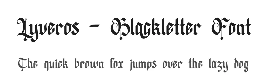 Lyveros – Blackletter Font by rvandtype — Blackletter Font