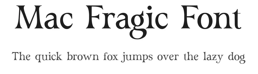 Mac Fragic Font by bearydsgn — Serif Font