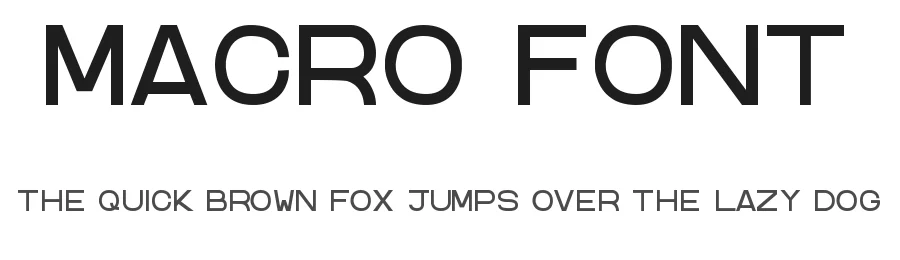 MACRO Font by Noel Hoe β Sans Serif Font