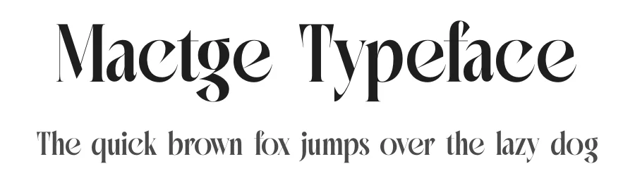 Mactge Typeface by timelesstype.co — Display Font