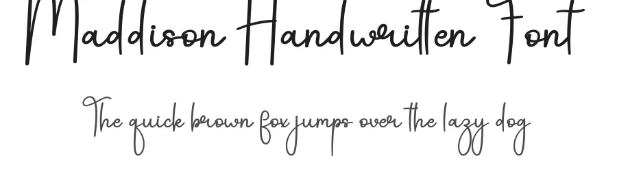 Maddison Handwritten Font by andikastudio — Script Handwritten Font