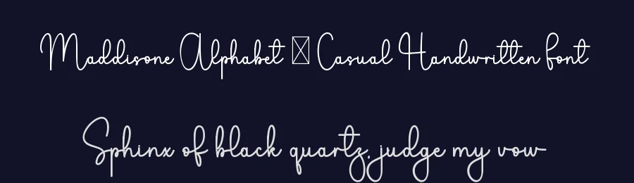 Maddisone Alphabet – Casual Handwritten Font by freshtypeink — Script Handwritten Font — thumbnail 2