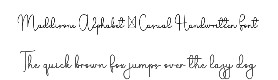 Maddisone Alphabet – Casual Handwritten Font by freshtypeink — Script Handwritten Font