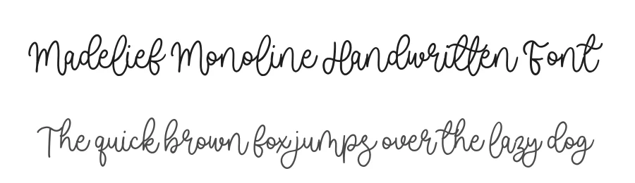 Madelief Monoline Handwritten Font by balpirick — Decorative Font