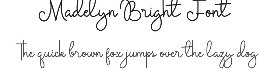 Madelyn Bright Font by CalligraphyFonts.net — Script Handwritten Font