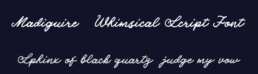 Madiguire – Whimsical Script Font by Anxietype Foundry — Decorative Font — thumbnail 2