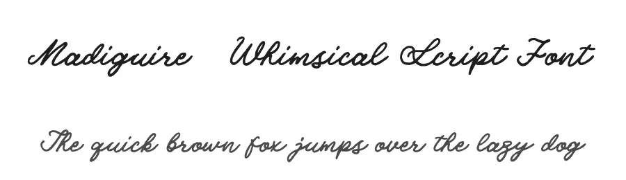 Madiguire – Whimsical Script Font by Anxietype Foundry — Decorative Font