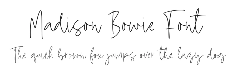 Madison Bowie Font by Timur type — Script Handwritten Font