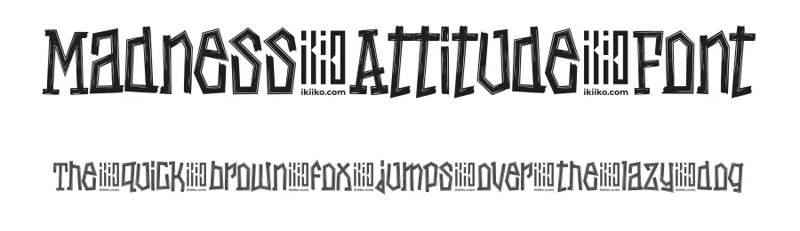 Madness Attitude Font by ikiiko type — Display Font