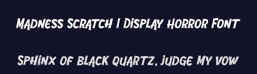 Madness Scratch | Display Horror Font by Gracetypestudio — Display Font — thumbnail 2
