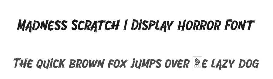 Madness Scratch | Display Horror Font by Gracetypestudio β Display Font