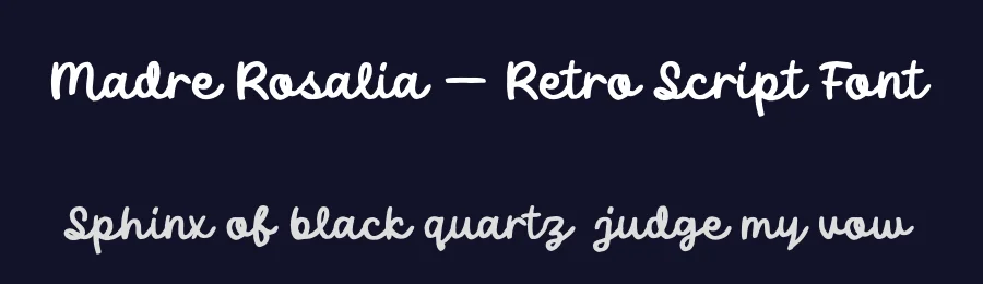 Madre Rosalia – Retro Script Font by Anxietype Foundry — Decorative Font — thumbnail 2