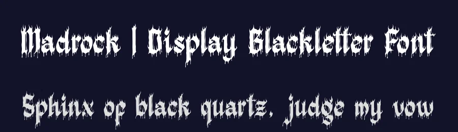 Madrock | Display Blackletter Font by Denustudios — Blackletter Font — thumbnail 2