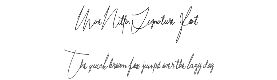 Mae Nitta Signature Font by deedeetype — Script Handwritten Font