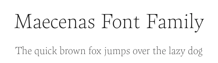 Maecenas Font Family by Dada Studio — Serif Font