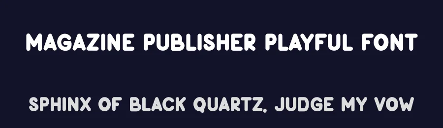 Magazine Publisher Playful Font by freshtypeink — Display Font — thumbnail 2