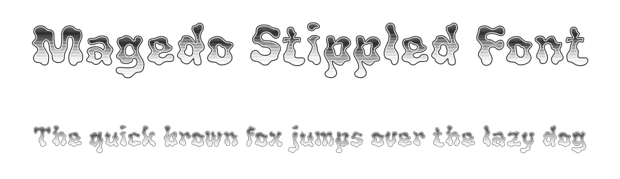 Magedo Stippled Font by craftsupplyco β Display Font