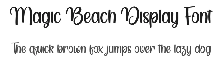 Magic Beach Display Font by andikastudio — Script Handwritten Font