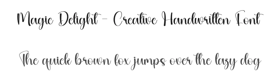 Magic Delight – Creative Handwritten Font by andikastudio — Script Handwritten Font