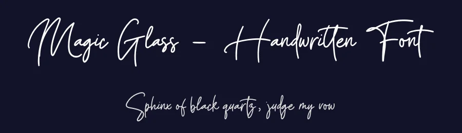 Magic Glass – Handwritten Font by ReyreyBlue — Script Handwritten Font — thumbnail 2