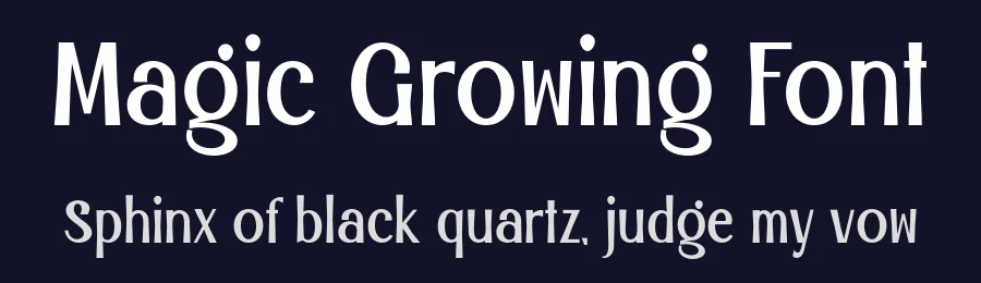 Magic Growing Font by Sensatype Studio — Sans Serif Font — thumbnail 2