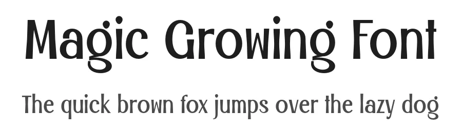 Magic Growing Font by Sensatype Studio — Sans Serif Font