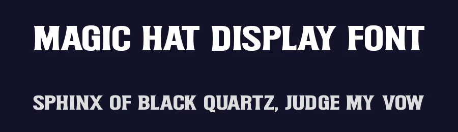 Magic Hat Display Font by Joe Dawson — Display Font — thumbnail 2