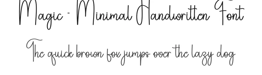 Magic – Minimal Handwritten Font by andikastudio — Script Handwritten Font