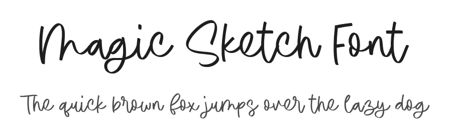 Magic Sketch Font by Timur type — Script Handwritten Font