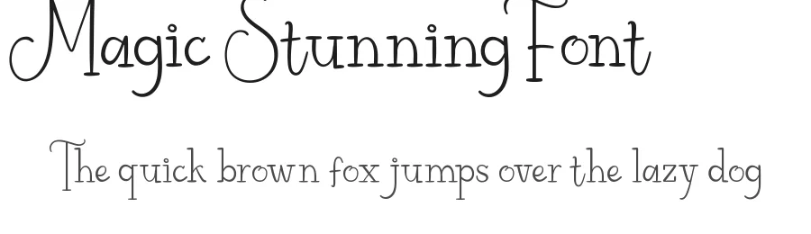 Magic Stunning Font by CalligraphyFonts.net — Display Font