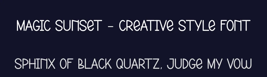 Magic Sunset – Creative Style Font by andikastudio — Display Font — thumbnail 2