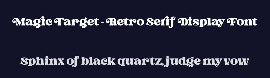 Magic Target – Retro Serif Display Font by timelesstype.co — Serif Font — thumbnail 2