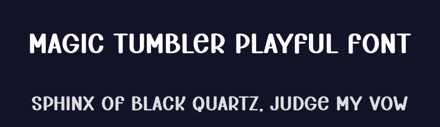 Magic Tumbler Playful Font by freshtypeink — Display Font — thumbnail 2