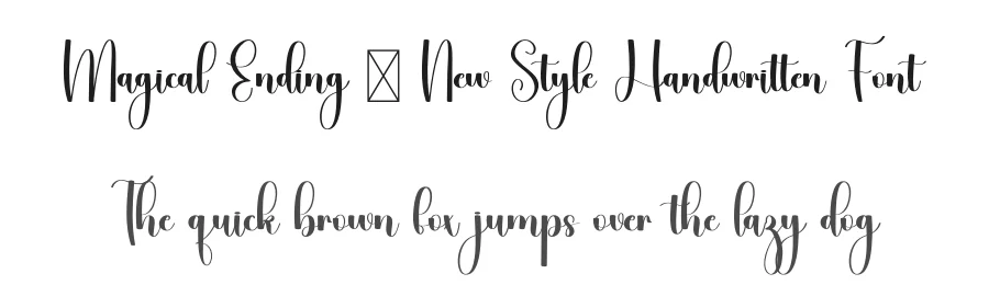 Magical Ending – New Style Handwritten Font by freshtypeink — Script Handwritten Font