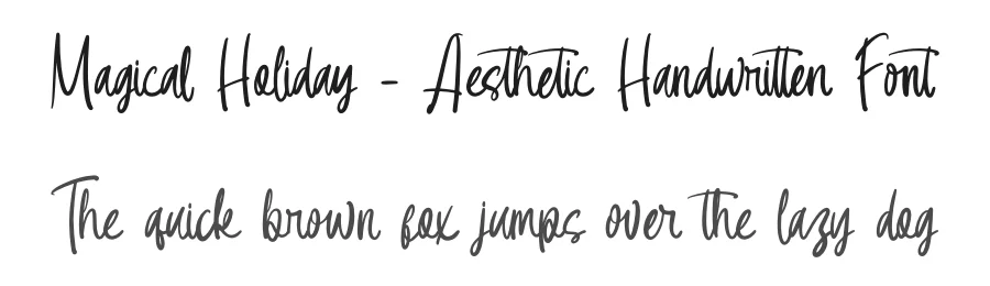 Magical Holiday – Aesthetic Handwritten Font by letterenastudios — Script Handwritten Font