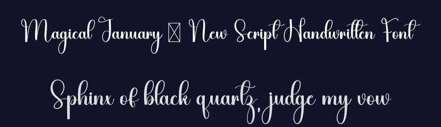 Magical January – New Script Handwritten Font by freshtypeink — Script Handwritten Font — thumbnail 2