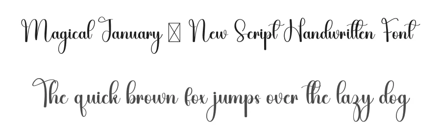 Magical January – New Script Handwritten Font by freshtypeink — Script Handwritten Font