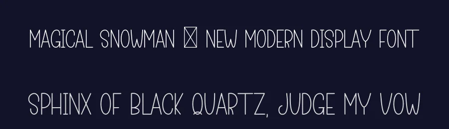 Magical Snowman – New Modern Display Font by freshtypeink — Display Font — thumbnail 2