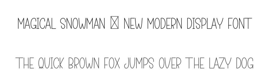 Magical Snowman – New Modern Display Font by freshtypeink — Display Font