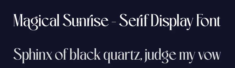 Magical Sunrise – Serif Display Font by timelesstype.co — Display Font — thumbnail 2