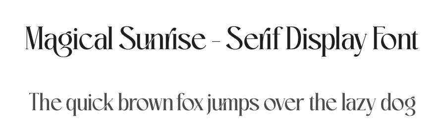 Magical Sunrise – Serif Display Font by timelesstype.co — Display Font