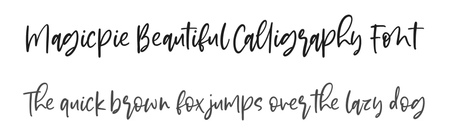 Magicpie Beautiful Calligraphy Font by balpirick — Script Handwritten Font