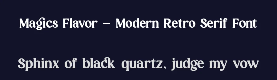Magics Flavor – Modern Retro Serif Font by timelesstype.co — Serif Font — thumbnail 2