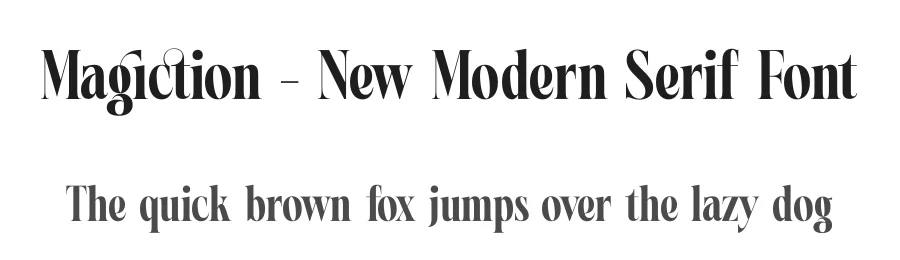 Magiction – New Modern Serif Font by timelesstype.co — Display Font