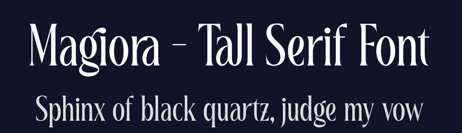 Magiora – Tall Serif Font by timelesstype.co — Display Font — thumbnail 2