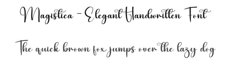Magistica – Elegant Handwritten Font by creativeletter — Script Handwritten Font