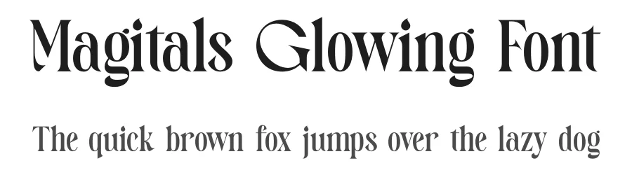 Magitals Glowing Font by timelesstype.co — Display Font