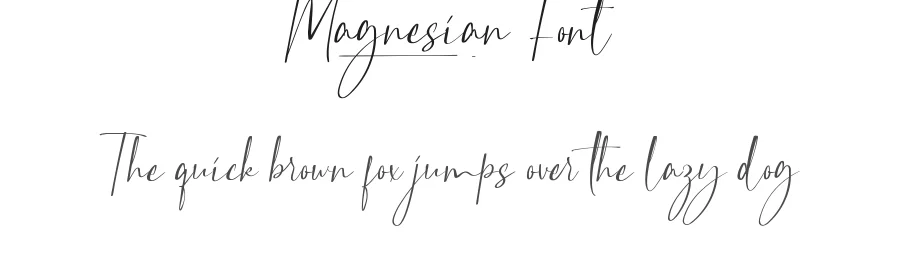 Magnesian Font by CalligraphyFonts.net — Script Handwritten Font